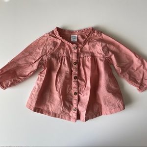 Old Navy button blouse - 6-12 months